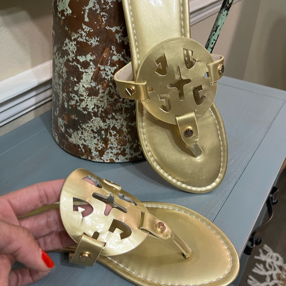 Gold Cutout Sandals